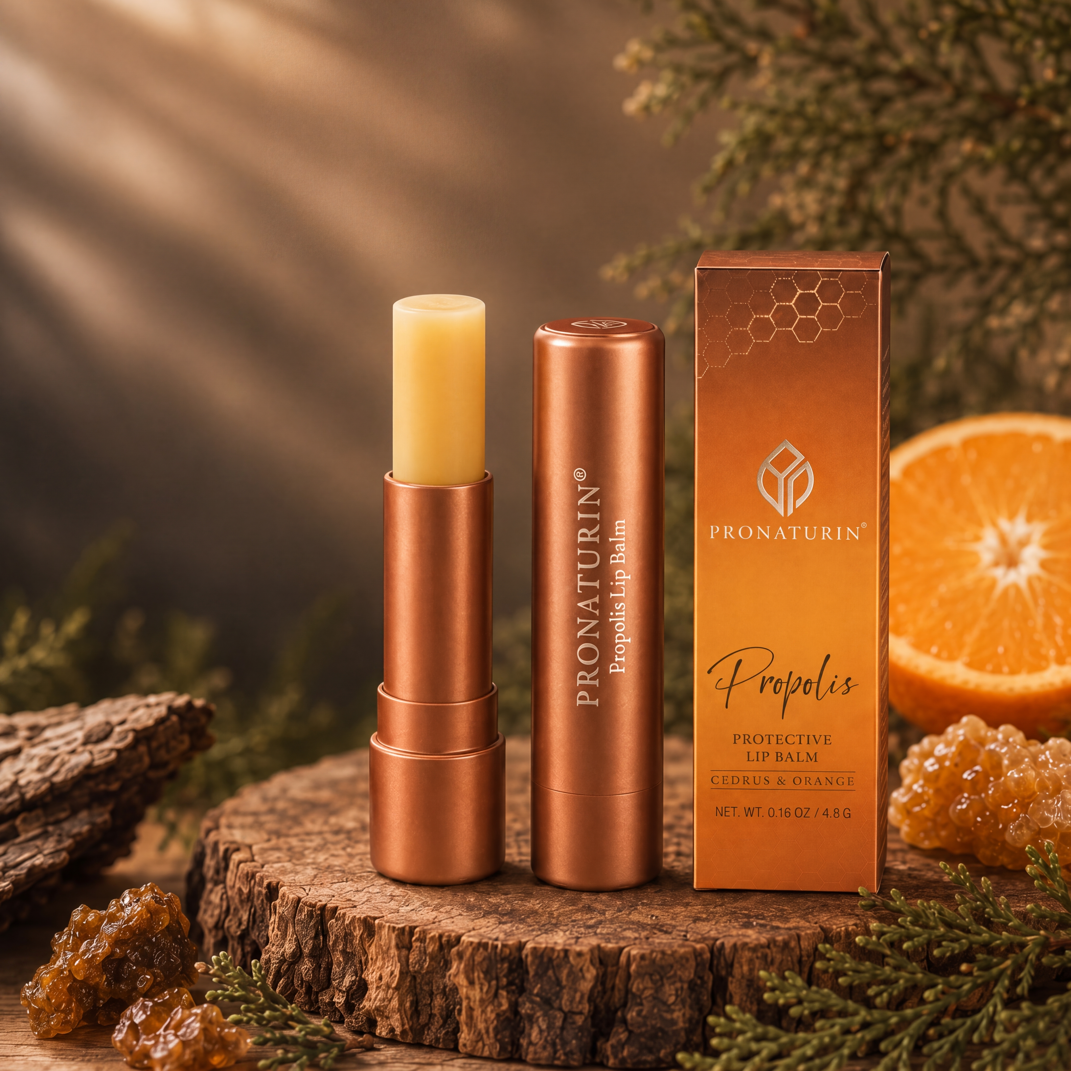 Propolis Lip Balm — Cedarwood & Orange